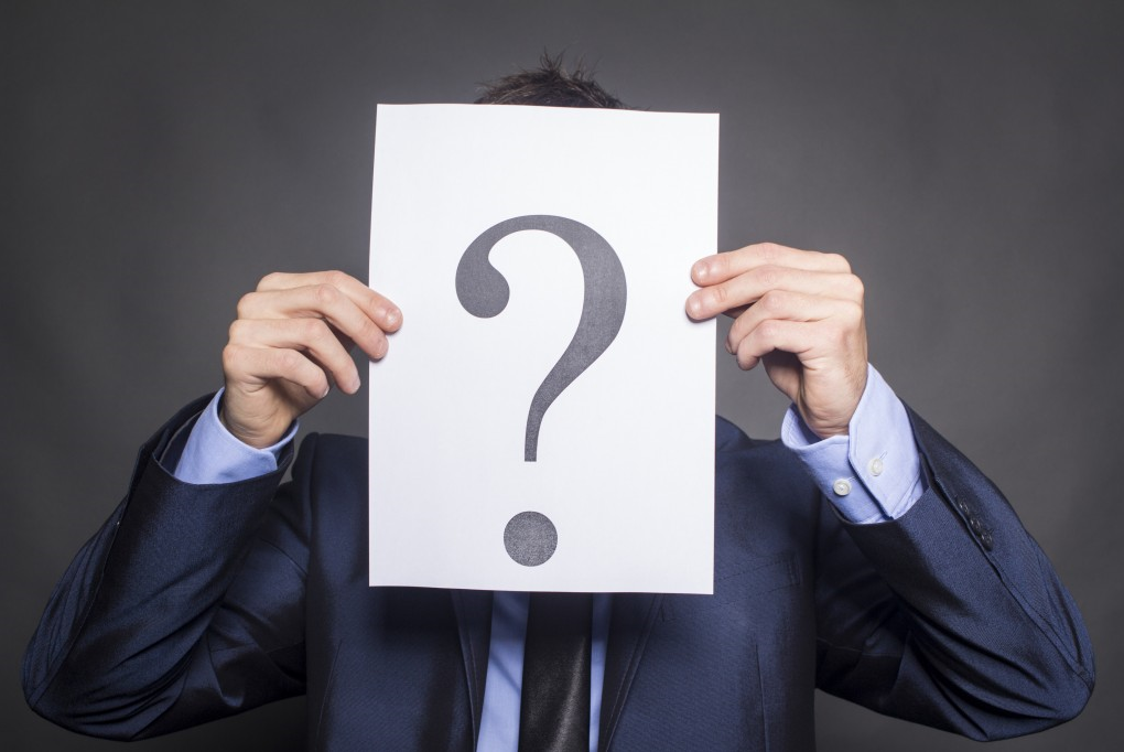 Typus Statement-Bild-Fragezeichen